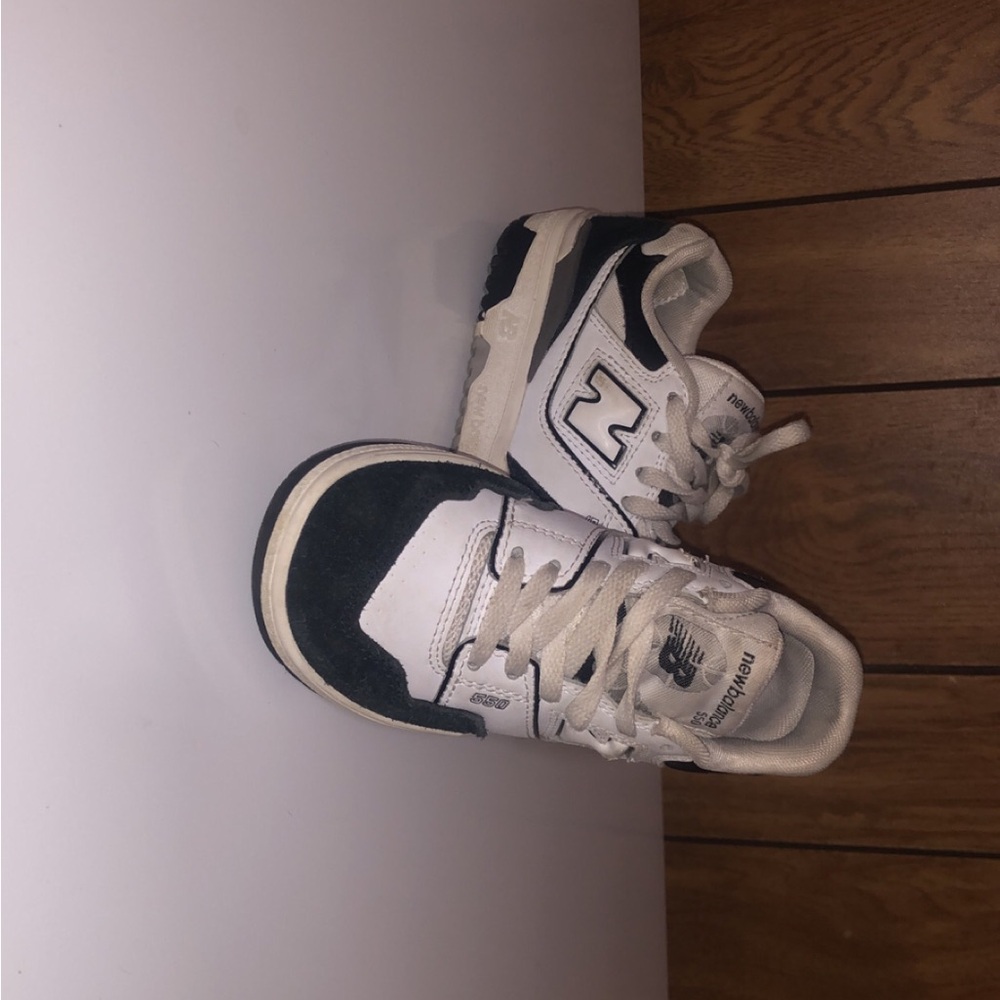 New Balance Kids' Black and White Sneakers